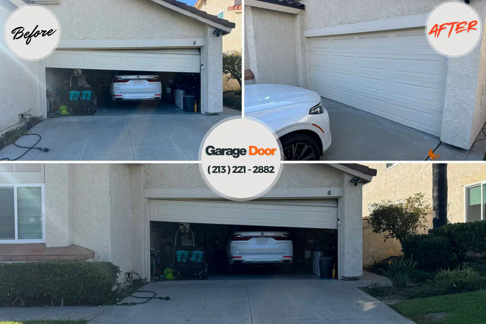 Before and after: garage door repair Elysburg, PA